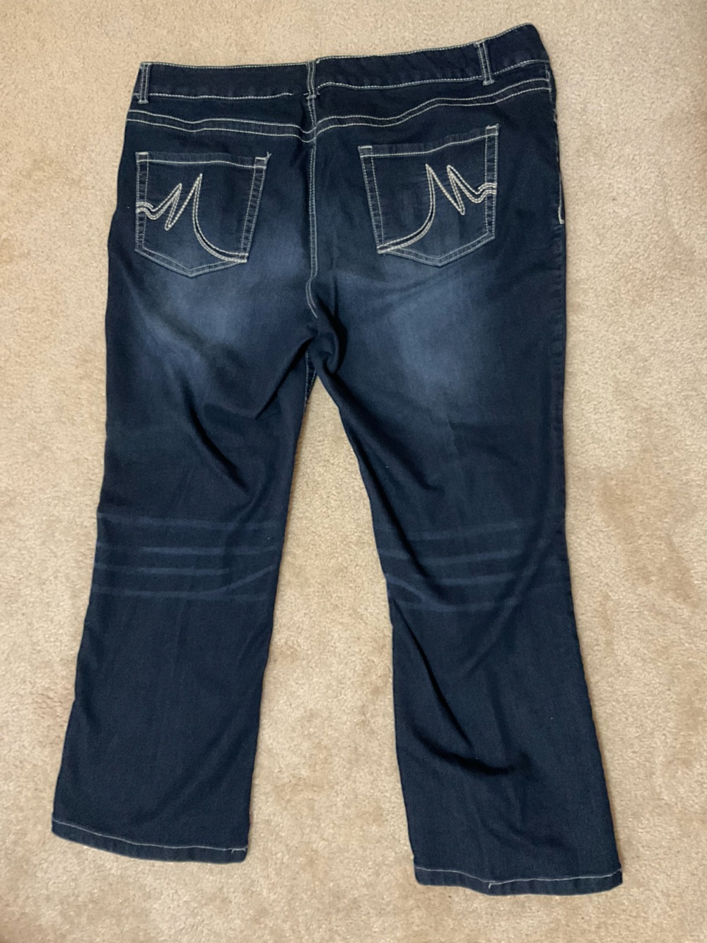 Maurices Dark Navy Straight Leg Jeans with Contrast Stitching
